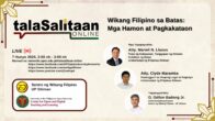 talaSalitaan Online: Episode 4 – Wikang Filipino sa Batas: Mga Hamon at Pagkakataon