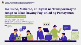 Inklusibo, Makatao, at Digital na Transpormasyon tungo sa Likas-kayang Pag-unlad ng Pamayanan