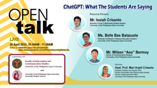 OPEN Talk on ChatGPT: Episode 3 - ChatGPT: What The Students Are Saying