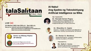talaSalitaan Online: Episode 2 - AI Naku! Ang Epekto ng Teknolohiyang  Artificial Intelligence sa Wika