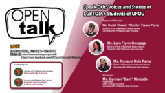 OPEN Talk Episode 40 - Speak OUt: Voices and Stories of LGBTQIA+ Students of UPOU