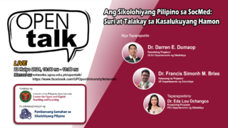 OPEN Talk Episode 41 - Ang Sikolohiyang Pilipino sa SocMed: Suri at Talakay sa Kasalukuyang Hamon