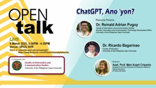 OPEN Talk on ChatGPT- Episode 1: Chat GPT, Ano 'yon?