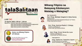 talaSalitaan Online Episode 5 - Wikang Filipino sa Batayang Edukasyon: Matatag o Matagtag?