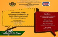 Instructional Design and Content Development for Public Administration and Governance Programs