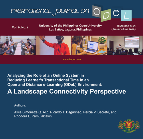 Analyzing the Role of an Online System in Reducing Learner’s Transactional Time in an Open and Distance e-Learning (ODeL) Environment: A Landscape Connectivity Perspective