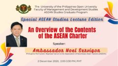 ASEAN Lecture: An Overview of the Contents of the ASEAN Charter