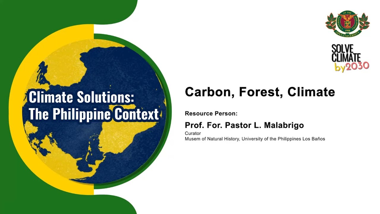 Carbon Forest Climate Prof And For Pastor L Malabrigo Upou