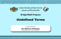 Undefined Terms | Mr. Mariano Antioquia