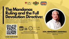 The Mandanas Ruling and the Full Devolution Directive: Implications to the Local Governance Instruction and Research in Philippine Public Administration Education