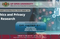 Research Conversations on Ethics and Privacy in Research | Dr. Peter Sy