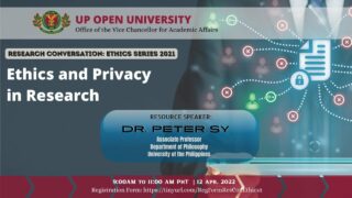 Research Conversations on Ethics and Privacy in Research | Dr. Peter Sy