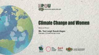 Climate Change and Women | Ms. Toni Leigh Suzuki-Ilagan