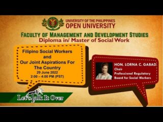 Let's Talk It Over: Filipino Social Workers and Our Joint Aspirations for the Country