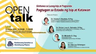 OPEN Talk - Ginhawa sa Lusog-Isip at Pagtanda: Pagtugon sa Estado ng Isip at Katawan