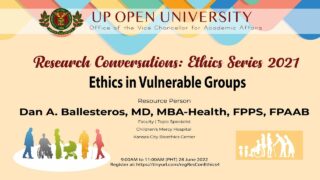 Research Conversations on Ethics in Vulnerable Groups