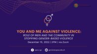 You and Me Against Violence: Role of Men and the Community in Stopping Gender-Based Violence