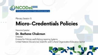 Plenary Session 3: Micro-Credentials Policies | Dr. Borhene Chakroun
