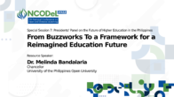 Special Session 7: Presidents’ Panel on the Future of Higher Education in the Philippines | Dr. Melinda Bandalaria