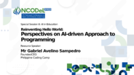 Special Session 8: AI in Education | Mr. Gabriel Avelino Sampedro