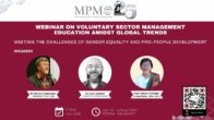 Webinar on Voluntary Sector Management Education Amidst Global Trends: Meeting the Challenges of Gender Equality and Pro-People Development