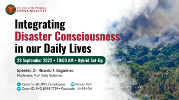 Thumbnail for Integrating Disaster Consciousness in our Daily Lives webinar.