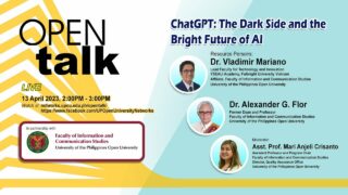 OPEN Talk on ChatGPT - Episode 2: ChatGPT, The Dark Side and the Bright Future of AI