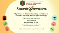Openness in Science: Revisiting our Values of Scientific Inquiry at the UP Open University