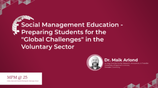 Social Management Education Preparing Students for the Global Challenges in the Voluntary Sector | Dr. Maik Arnold