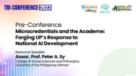 Pre Conference on MICROCASA Regional Study on the Perception of Southeast Asian Higher Education Institutions towards Micro-credentials: The Philippines Case Study