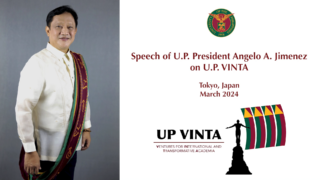 Speech of UP President Angelo A. Jimenez on UP VINTA