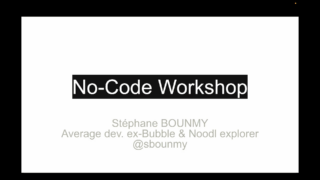 No Code Workshop | Mr. Stephane Bounmy